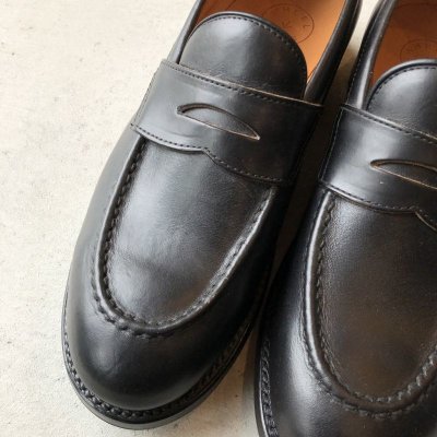 画像2: WHEEL ROBE / HEAVY STITCHING LOAFER - BLACK