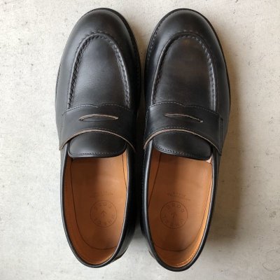 画像4: WHEEL ROBE / HEAVY STITCHING LOAFER - BLACK