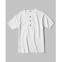 LEON別注×Stevenson Overall Co-ヘンリーネックTシャツ-White