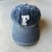 画像1: FULLCOUNT 6843HW 6Panel Denim Baseball Cap 'F' Patch / Vintage Blue (1)