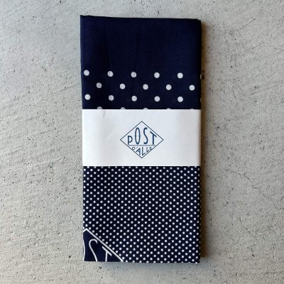 画像1: Post O'Aalls Bandana Scalf / Navy×White