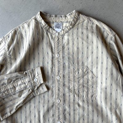 画像2: Post O'Alls Band Collar Shirt MV / Stripe Shirting Natural