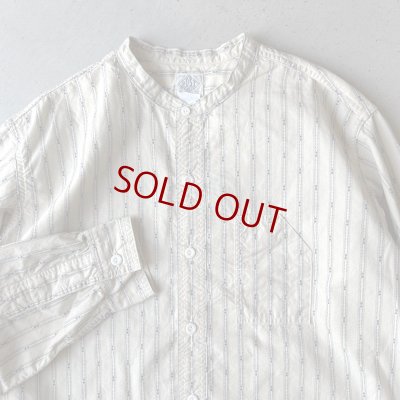 画像2: Post O'Alls Band Collar Shirt MV / Stripe Shirting Natural