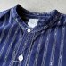 画像3: Post O'Alls Band Collar Shirt MV / Stripe Shirting Indigo (3)