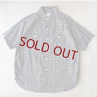 Post O'Alls #1206 No.6 Shirt S/S : Seersucker Navy Plaid
