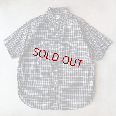画像1: Post O'Alls #1206 No.6 Shirt S/S : Seersucker Navy Plaid
