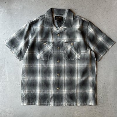 画像1: FILSON GREENWOOD SHORT SLEEVE CAMP SHIRT  /  Olive / Beige Ombre