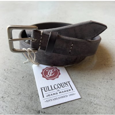 画像2: FULLCOUNT Wild Leather Narrow Belt / Black