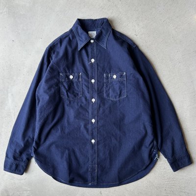 画像1: Post O'Alls St.Louis : Indigo Flannel Indigo 