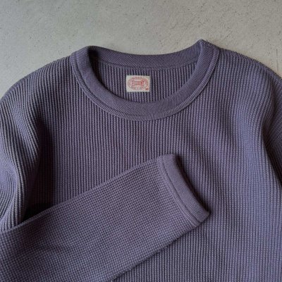 画像2: FULLCOUNT  Heavyweight Waffle Longsleeve T Shirt / Navy