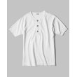 画像1: LEON別注×Stevenson Overall Co-ヘンリーネックTシャツ-White (1)