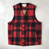 画像: FILSON - MACKINAW WOOL VEST / Red-Black