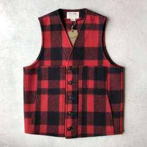 画像: FILSON - MACKINAW WOOL VEST / Red-Black