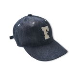 画像: FULLCOUNT 6Panel Denim Baseball Cap 'F' Patch / Indigo Blue