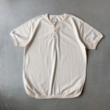 画像: FULLCOUNT Flatseam Hevy Weight Henley Tee / ECRU