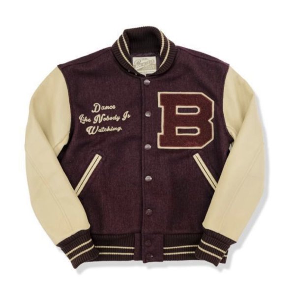 Brown' s Beach Varsity Jacket (30th Anniversary Item) / Brgundy