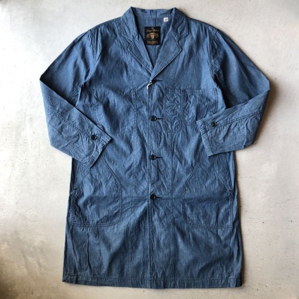 画像1: FULLCOUNT  Chambray Maquignon Coat / Indigo (1)