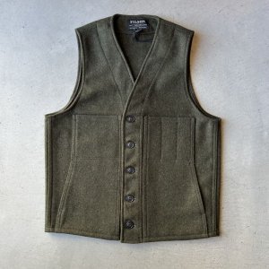 画像: FILSON - MACKINAW WOOL VEST / DK Green