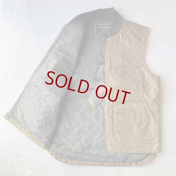 FILSON - Tin Cloth Insulated Work Vest / DK TAN - NEW FILSON - Tin Cloth Insulated Work Vest / DK TAN - NEW