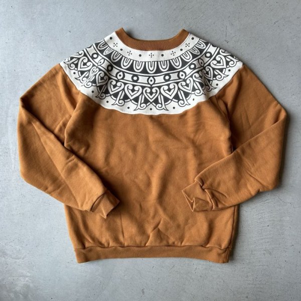 画像1: FULLCOUNT Tribal Pattern Sweatshirts / Camel (1)