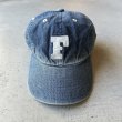 画像1: FULLCOUNT 6843HW 6Panel Denim Baseball Cap 'F' Patch / Vintage Blue (1)