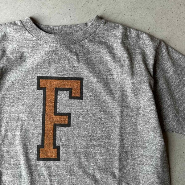 画像2: FULLCOUNT Heather Grey T Shirt "F" / H Grey (2)