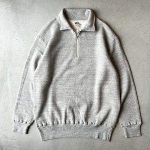 画像: Dubble Works Loop Wheel Half Zip Collared Sweat Shirts/ Heather Grey