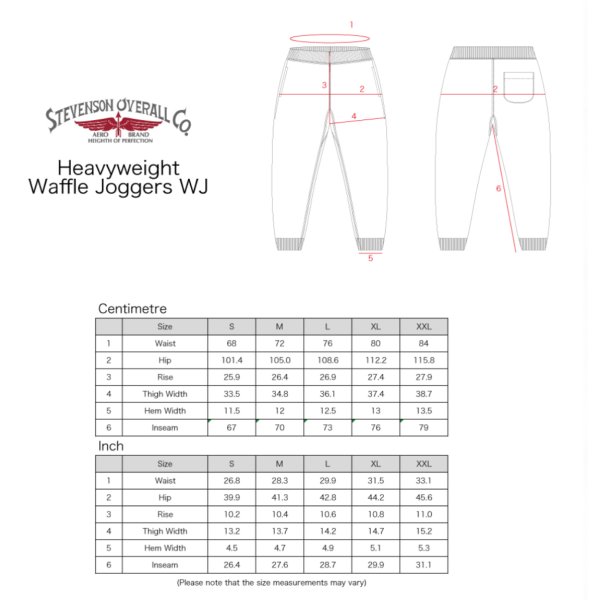 画像4: Stevenson Overall Heavyweight Waffle Joggers / Black (4)