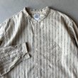 画像2: Post O'Alls Band Collar Shirt MV / Stripe Shirting Natural (2)