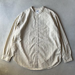 画像: Post O'Alls Band Collar Shirt MV / Stripe Shirting Natural