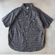 画像1: Post O'Alls #1206 No.6 Shirt S/S : Seersucker Navy Plaid (1)