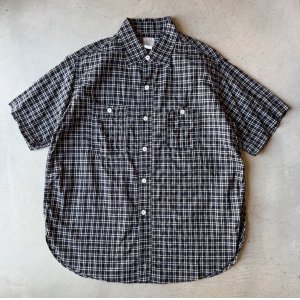 画像: Post O'Alls #1206 No.6 Shirt S/S : Seersucker Navy Plaid