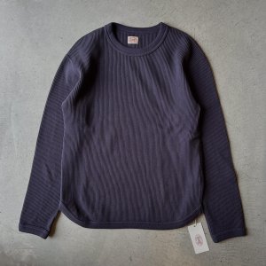 画像: FULLCOUNT  Heavyweight Waffle Longsleeve T Shirt / Navy