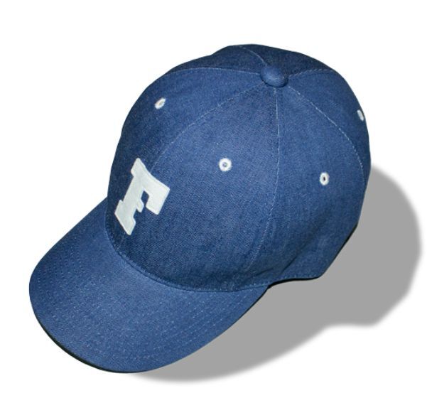 画像1: FULLCOUNT 6013 6Panel Denim Baseball Cap 'F' Patch / Indigo Blue (1)