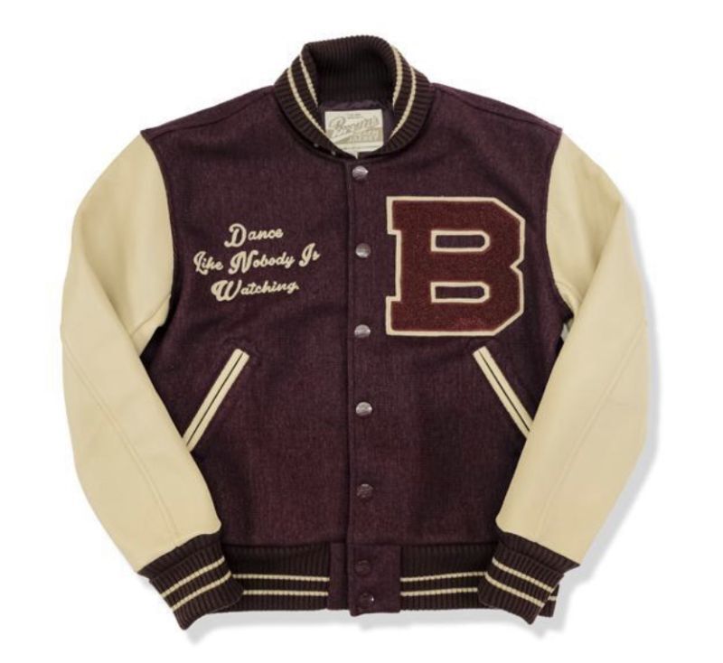 Brown' s Beach Varsity Jacket (30th Anniversary Item) / Brgundy